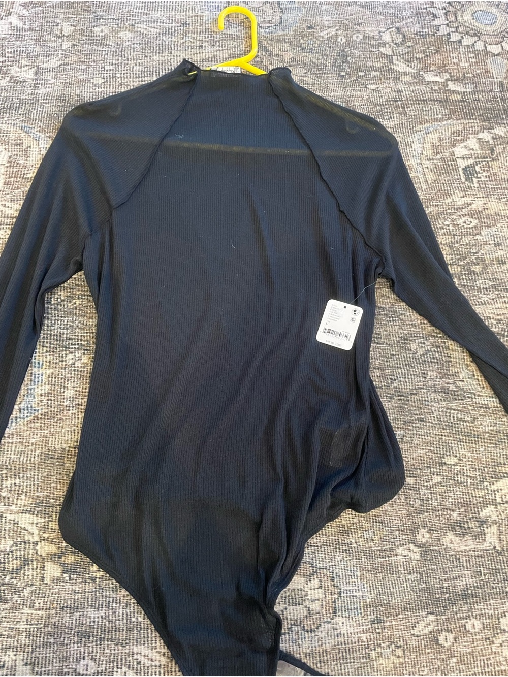 Free people ribbed mock neck bodysuit